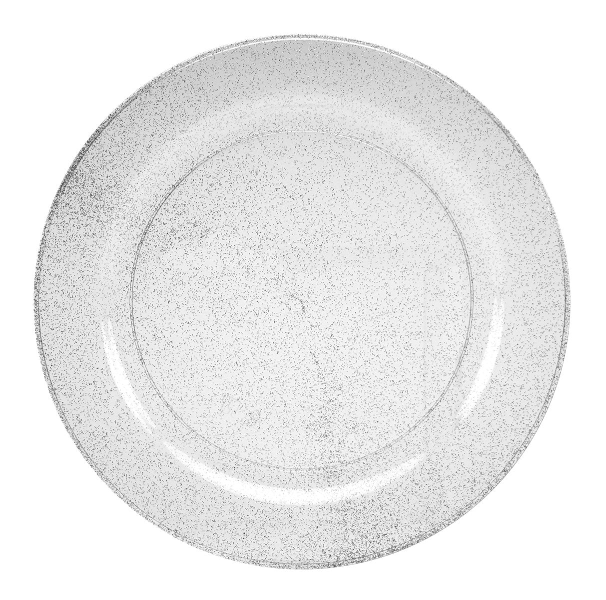 10.25 in Plates / Silver Glitter