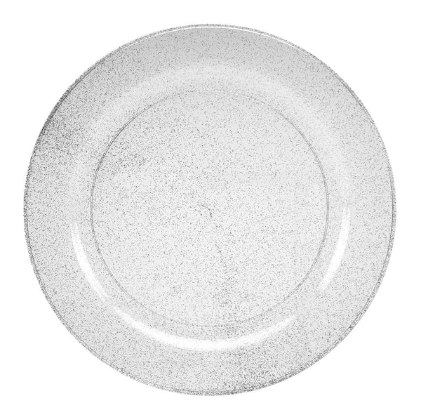 10.25 in Plates / Silver Glitter