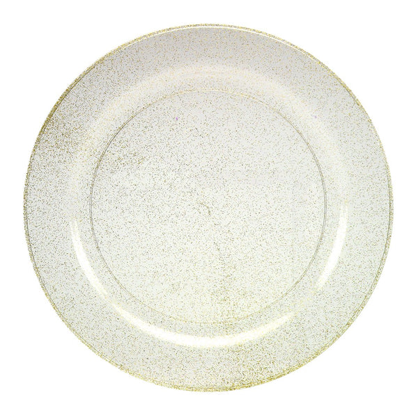 10.25 in Plates / Gold Glitter