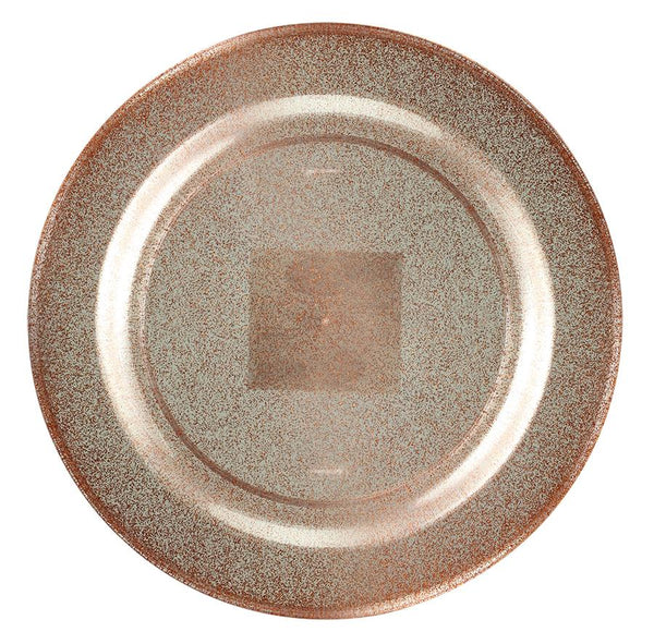 10.25 in Plates / Rose Gold Glitter