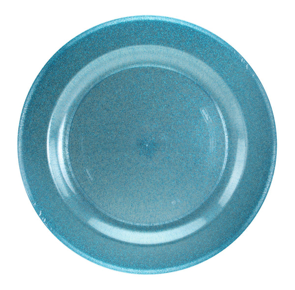 10.25 in Plates / Blue Glitter